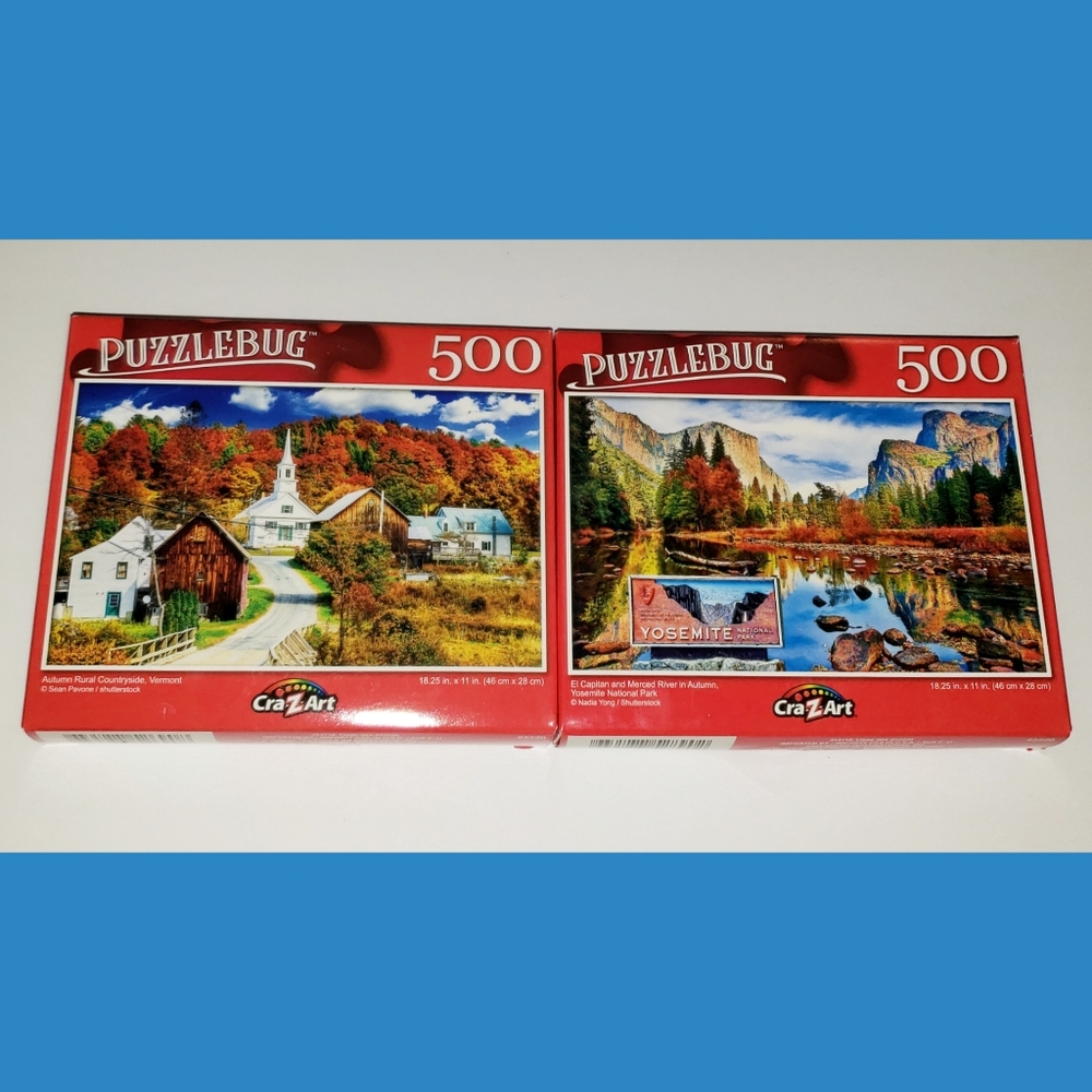 NIB PuzzleBug (2) 500 Piece Puzzle Bundle!!
